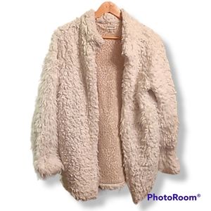 P.J. Salvage Cream Faux Fur Coat